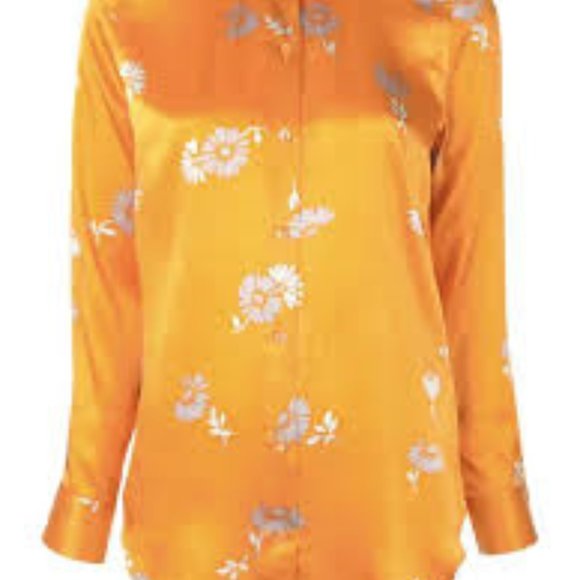 Orange Floral Women's Top - Picture 3 of 4